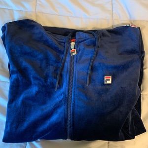 velvet fila jacket